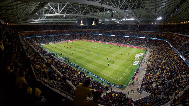 Friends Arena stadium effectively lit with Philips lighting for sport fields