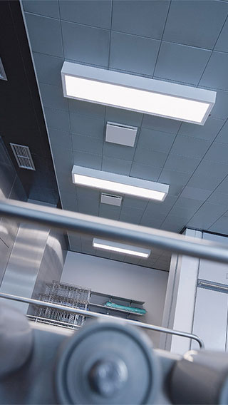Recessed lighting, provided by Philips healthcare lighting, is utilized at Holbaek Hospital, Denmark 