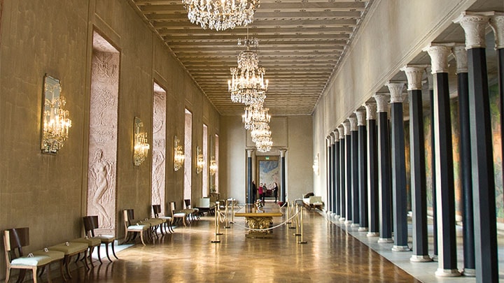 Energy saving LED candles by Philips Lighting, lighting up Prince's Gallery, Sweeden