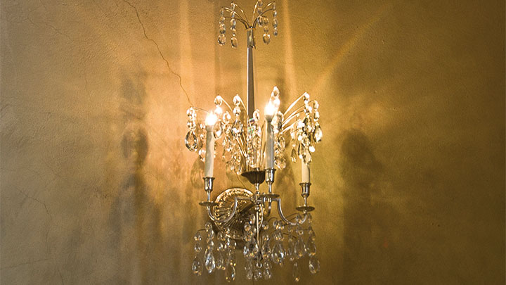 Decorative wall lighting with Novallure LED candles by Philips Lighting at Prince's Gallery