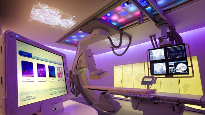 Examination room at Catharina hospital, Eindhoven lit by Philips healthcare lighting
