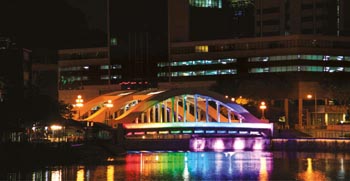 LED lights Singapore Bridges
