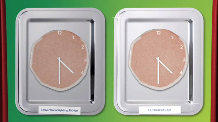 A video about Philips lighting products that reduce meat discoloration