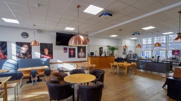 UV-C disinfection upper air ceiling mounted